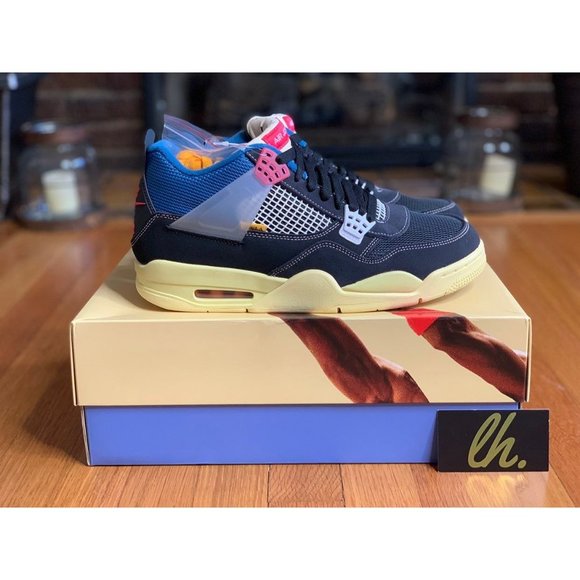 Sz 10.5 Air Jordan 4 Retro Union "Off Noir" - Picture 5 of 7